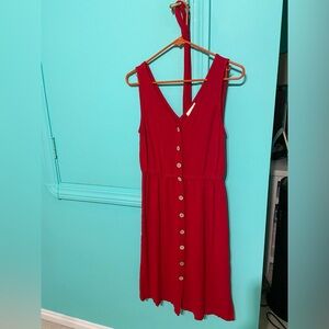 Universal Thread Red Midi Dress with Buttons